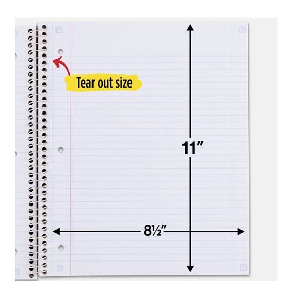 Five Star Groovy Notebook 1 Subject College Ruled Paper 100 Sheets 8.5" x 11" - Picture 4 of 5